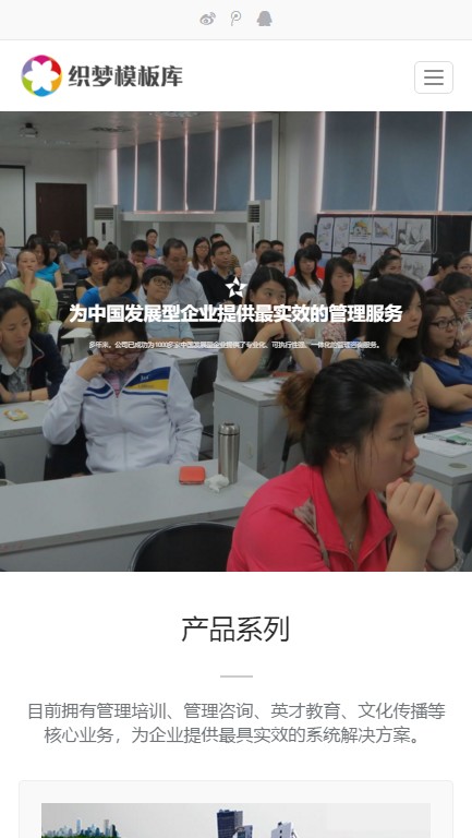 管理财富培训咨询类手机端演示